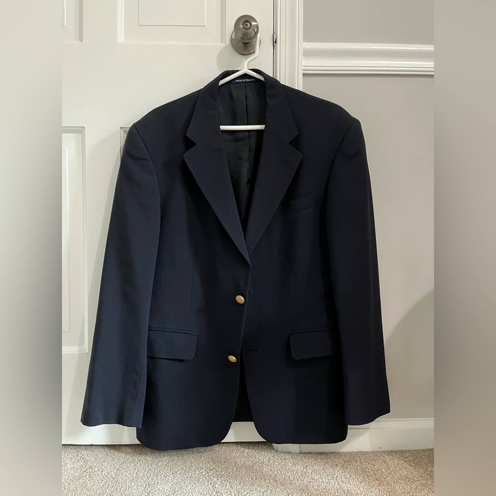Men’s wool navy blue blazer